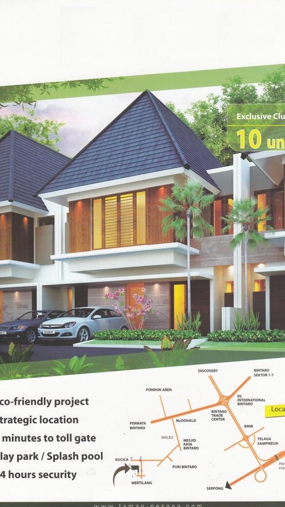 Rumah Baru, Cluster Bintaro, Lokasi Bagus!!
