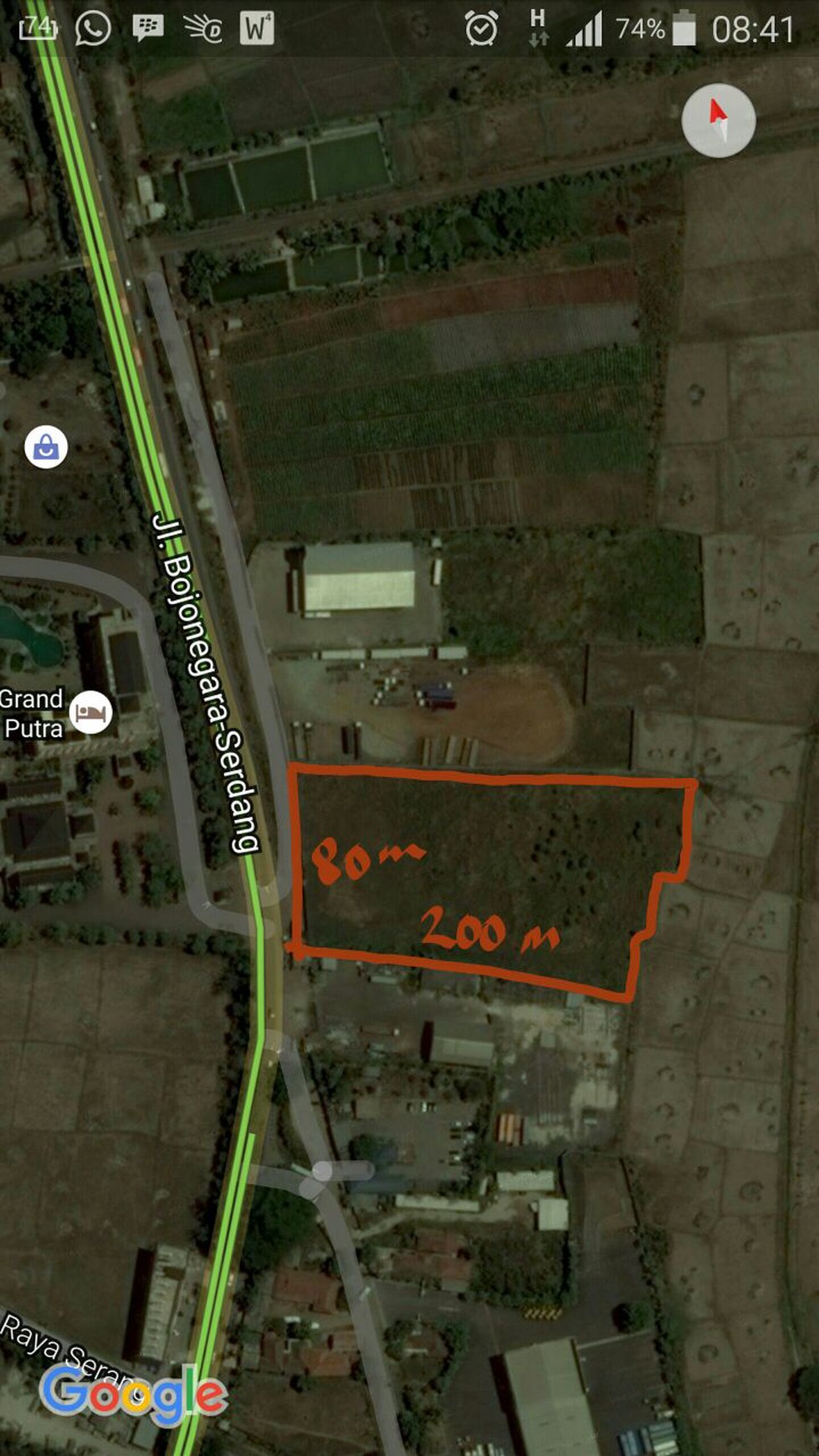 Dijual / Disewakan Tanah di Jl. Bojonegoro Serdang - Cilegon Timur