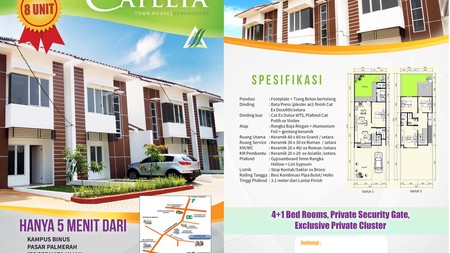 Rumah Murah  di Permata Hijau , Catelya Town House