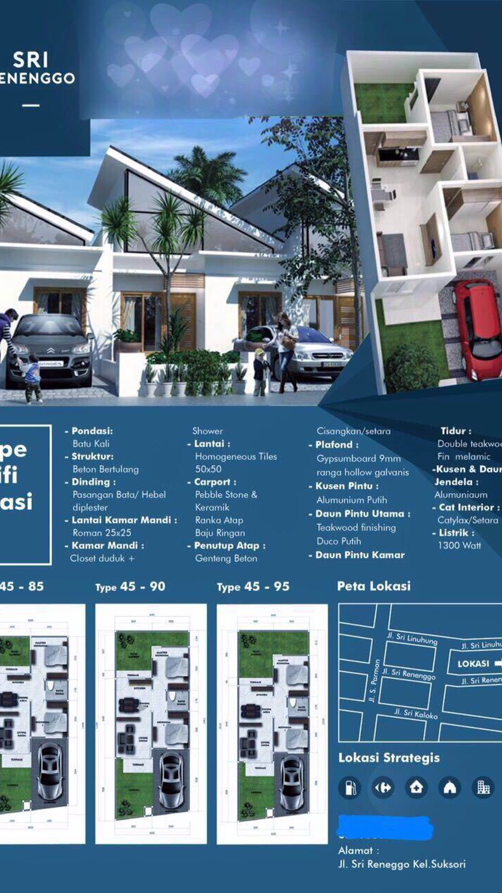 Rumah cantik dengan lokasi strategis