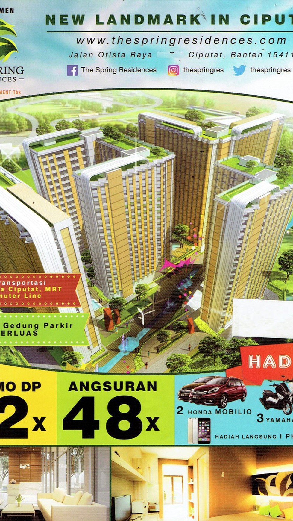 Apartemen 3 Bedroom di Ciputat Tangerang