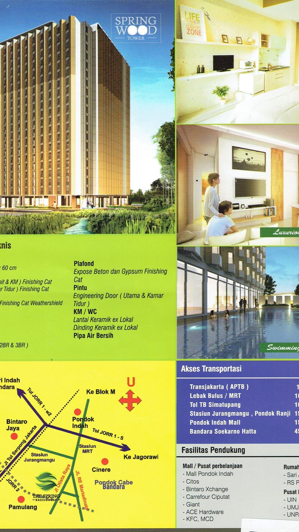 Apartemen 1 Berdoom di Ciputat Tangerang