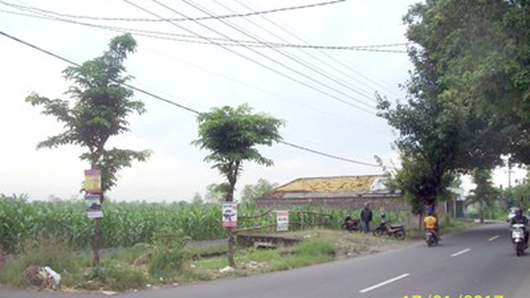 Tanah di Raya Menganti, Nol Jalan Raya, Lebar 46 m2, Cocok untuk Supermarket, Gudang dst, dekat Pom Bensin - MG -