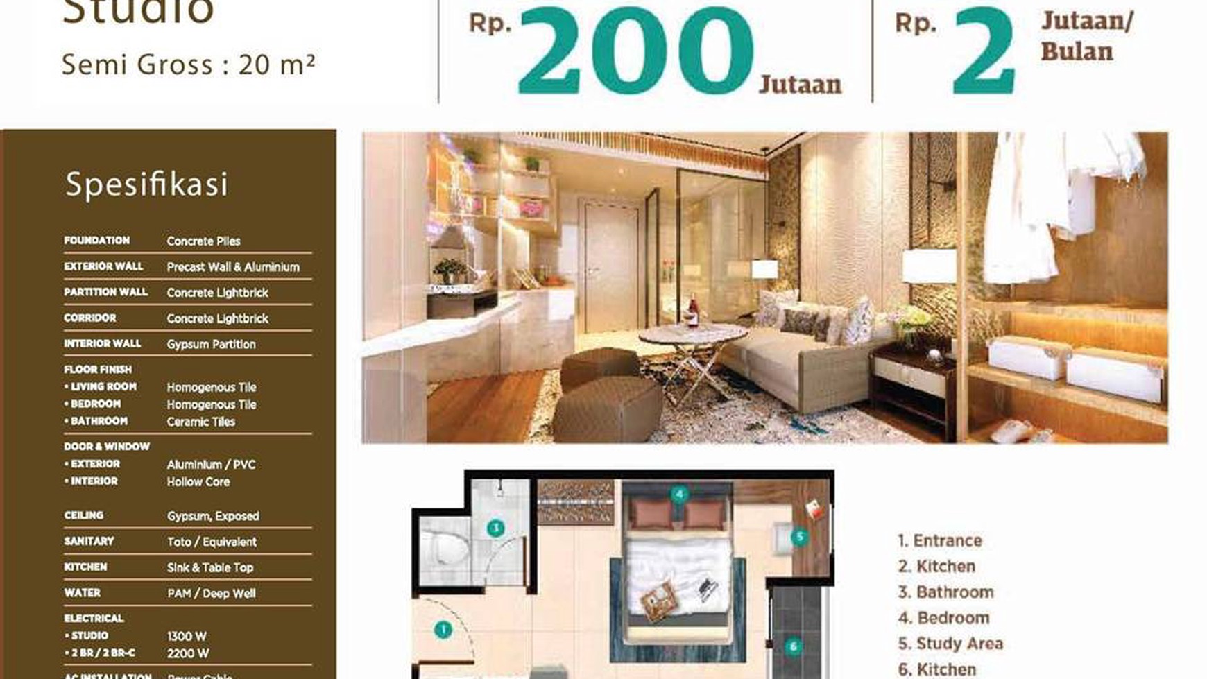 SEGAR Apartement  harga mulai 200 jutaan !!!