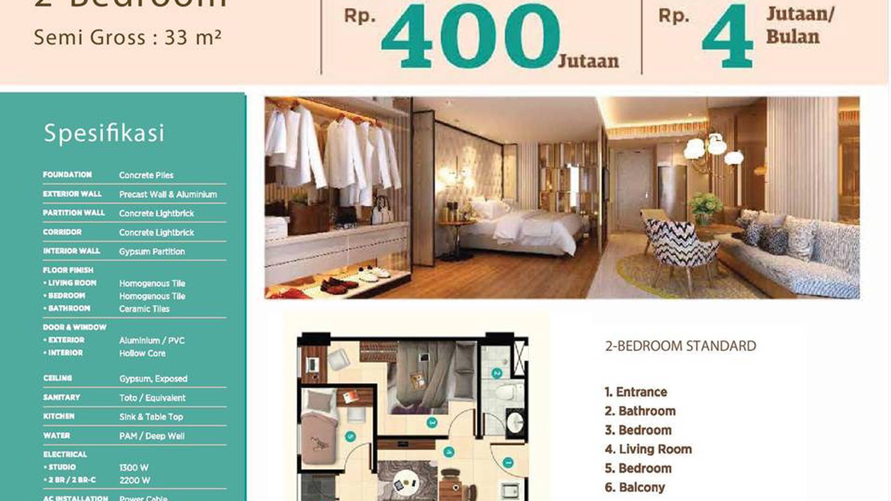 SEGAR Apartement  harga mulai 200 jutaan !!!