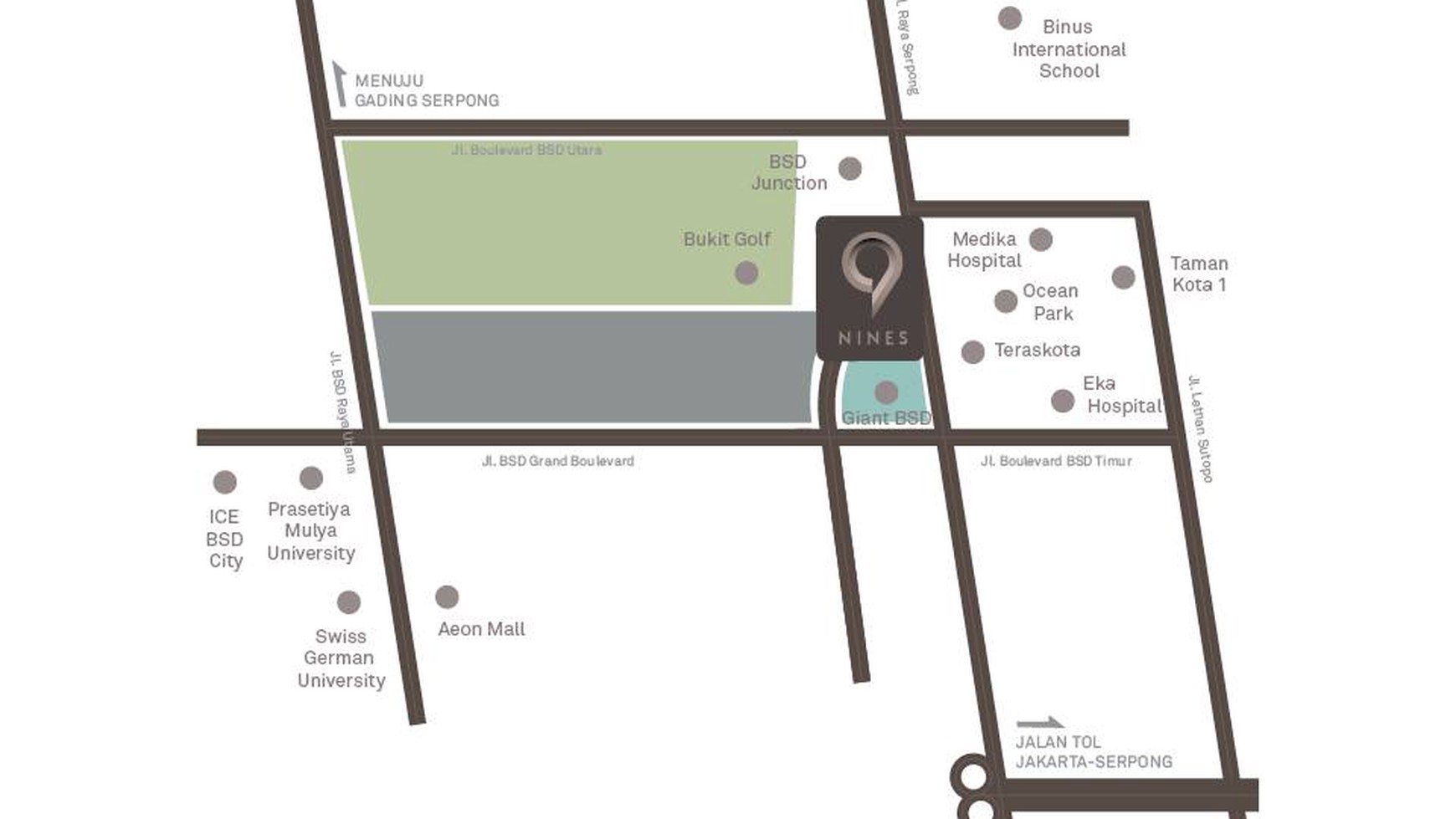 Apartement terletak di LOT 9 sunburst BSD City