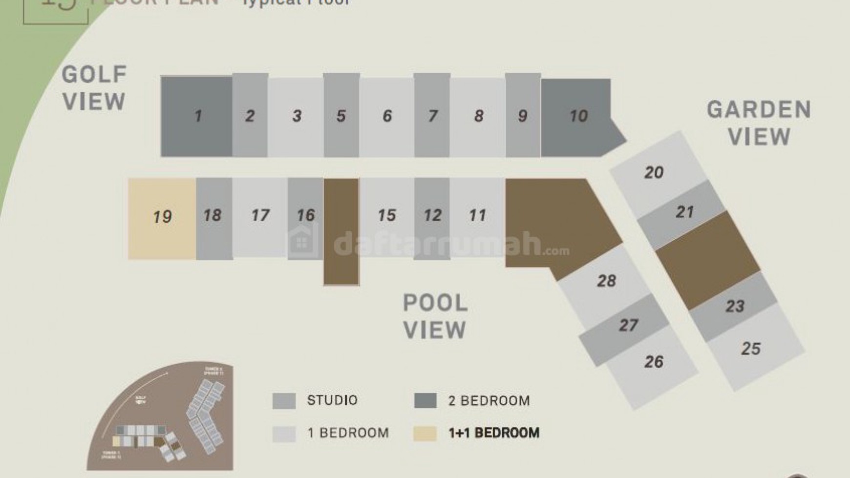 Apartement terletak di LOT 9 sunburst BSD City