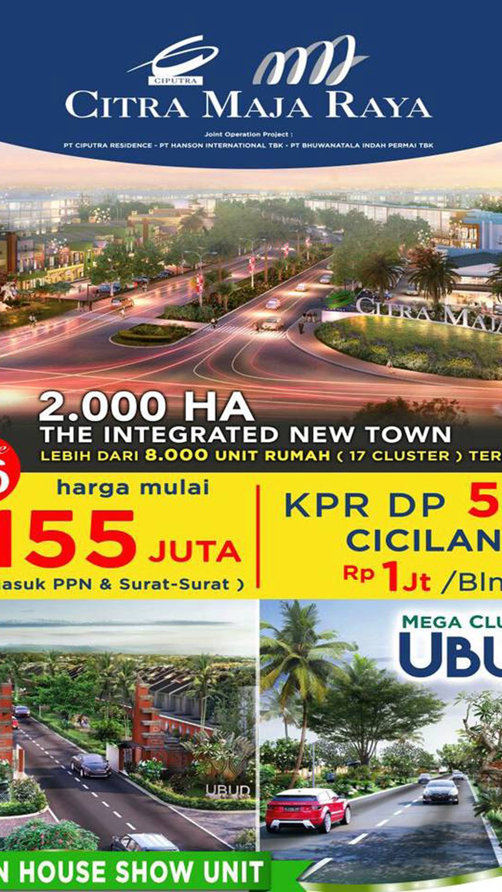 Rumah Minimalis di Cluster Ubud