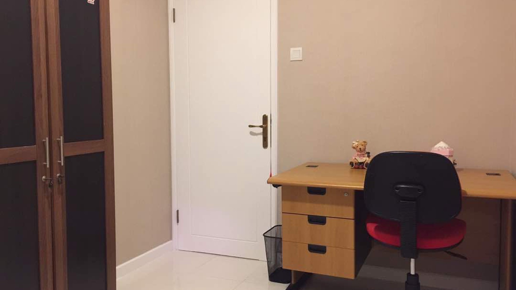 FOR RENT - Sudirman Tower Condominium (Tower C, 26th Floor) - 2 + 1 Bedrooms - NICE UNIT - JUST RENOVATED