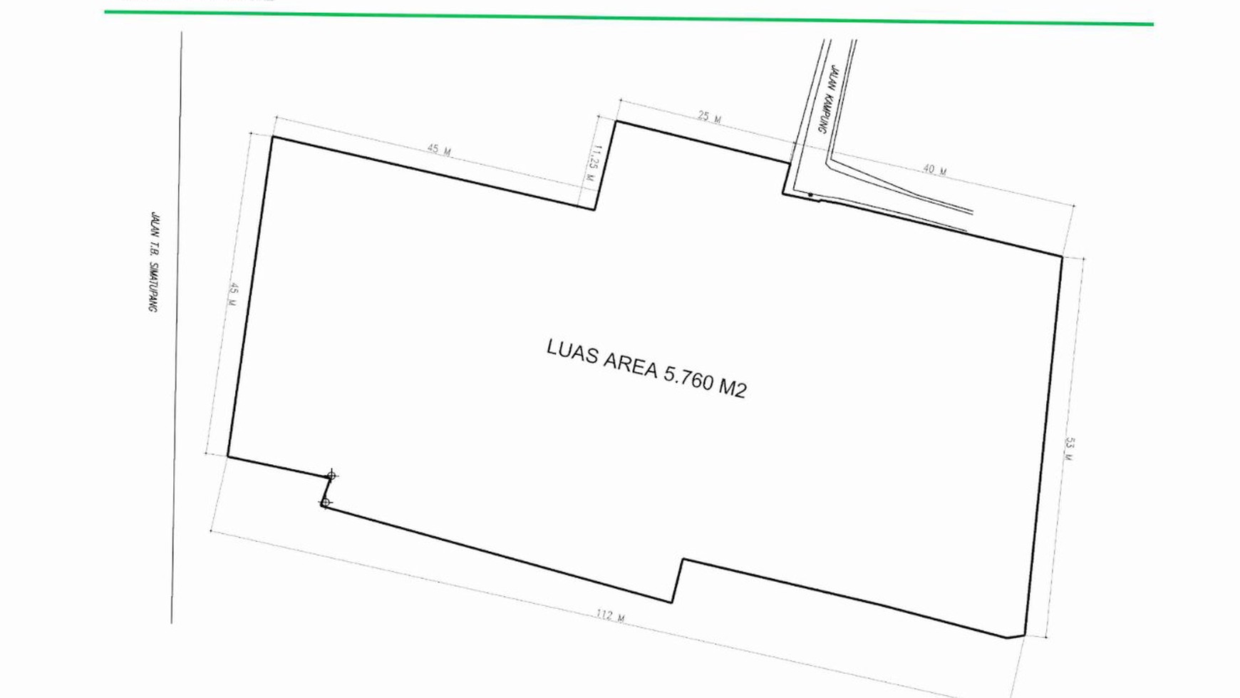 Di Jual Kavling, lokasi strategis, pinggir jalan utama TB Simatupang, Jakarta Selatan