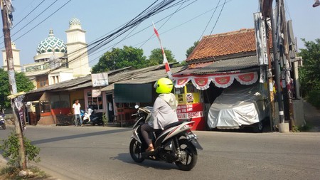 Kavling siap bangun,pinggir jalan di Pondok Betung