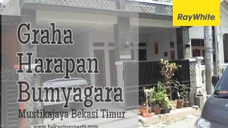 DIJUAL RUMAH GRAHA HARAPAN, MUSTIKAJAYA, RUMAH BAGUS DILINGKUNGAN TERAWAT.