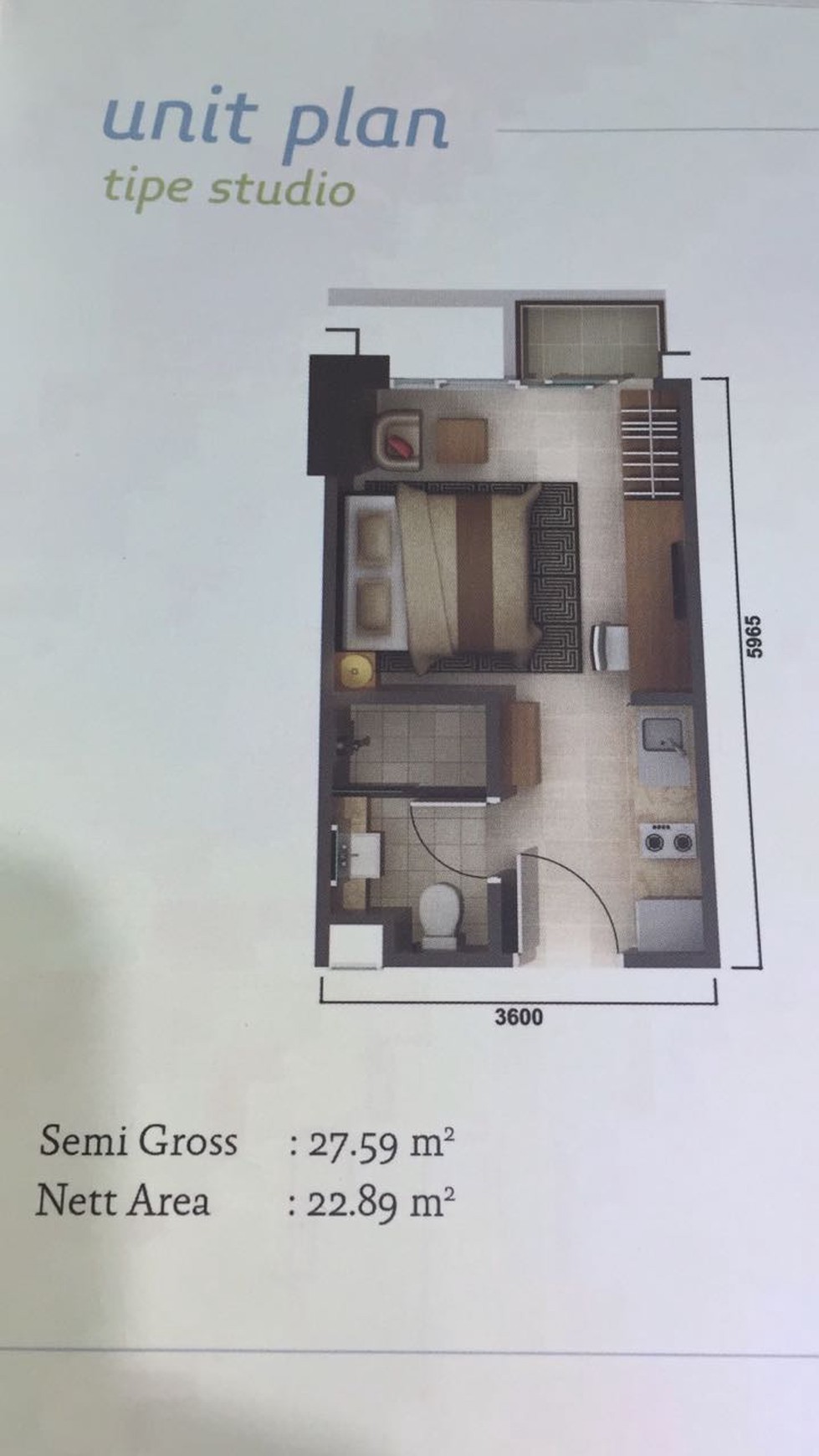 Apartemen di Jual CASA DE PARCO @ BSD City HARGA TERMURAH, BU