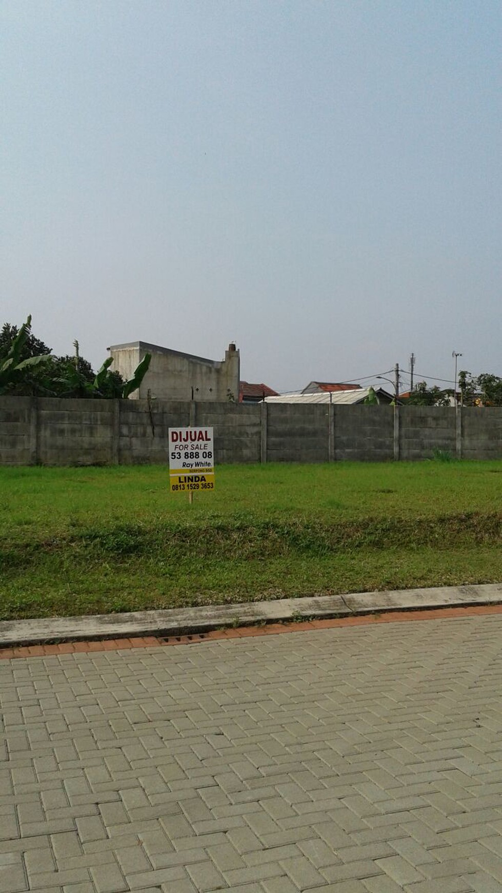 Kavling siap bangun depan taman di Serpong Lagoon