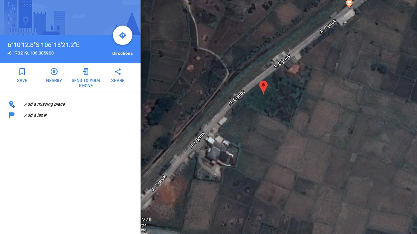 Dijual Tanah di Jl. Cijeruk - Ciujung, Serang