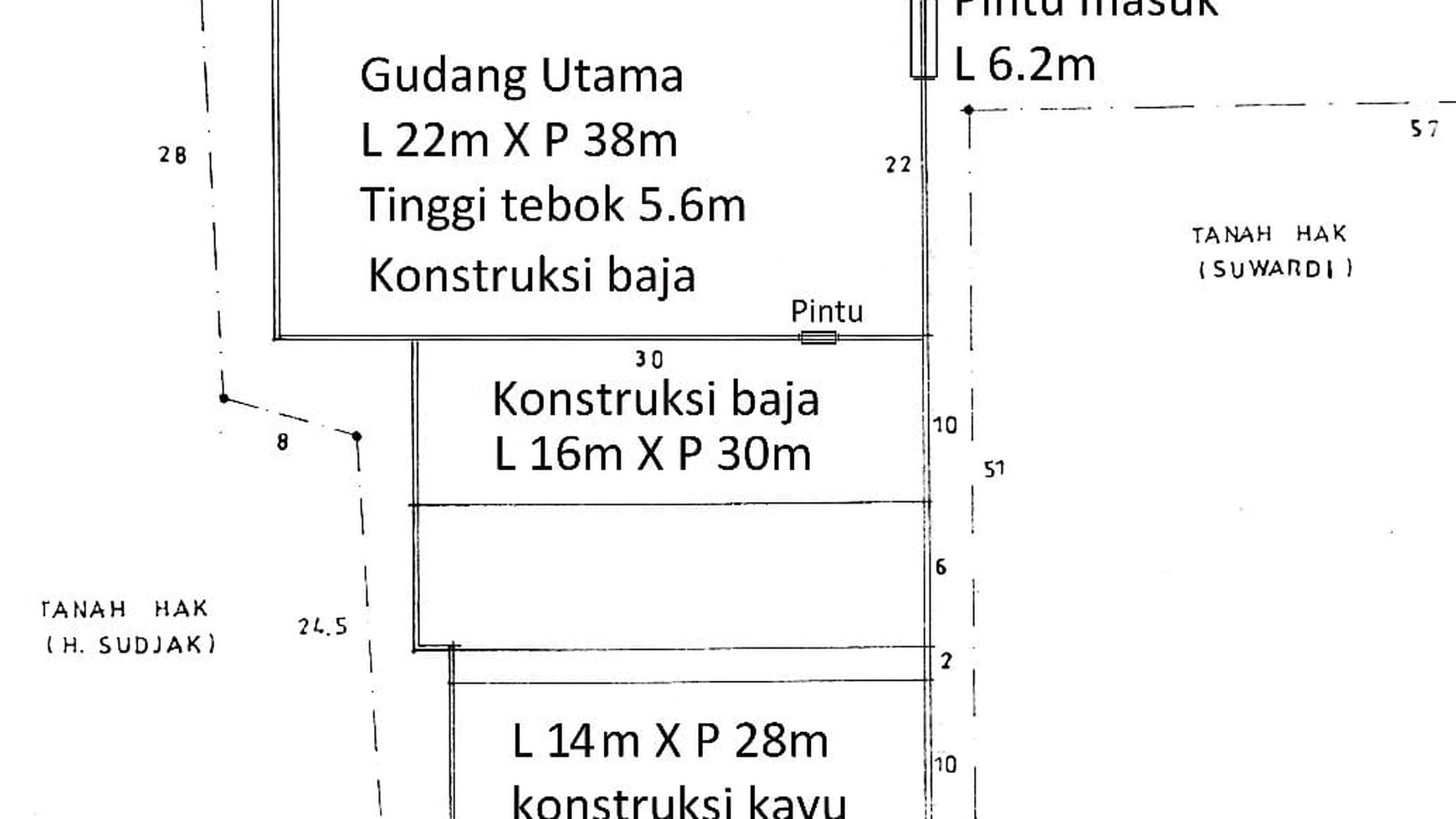 Gudang gresik luas 3000-an bebas banjir