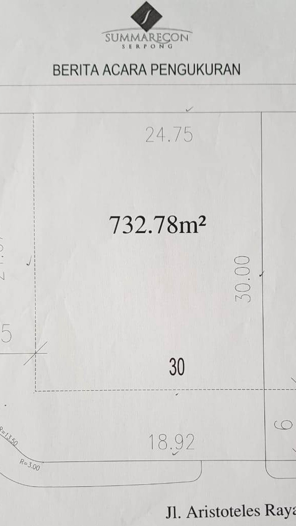 Kavling Lokasi Cluster Aristoteles Residence  Gading Serpong