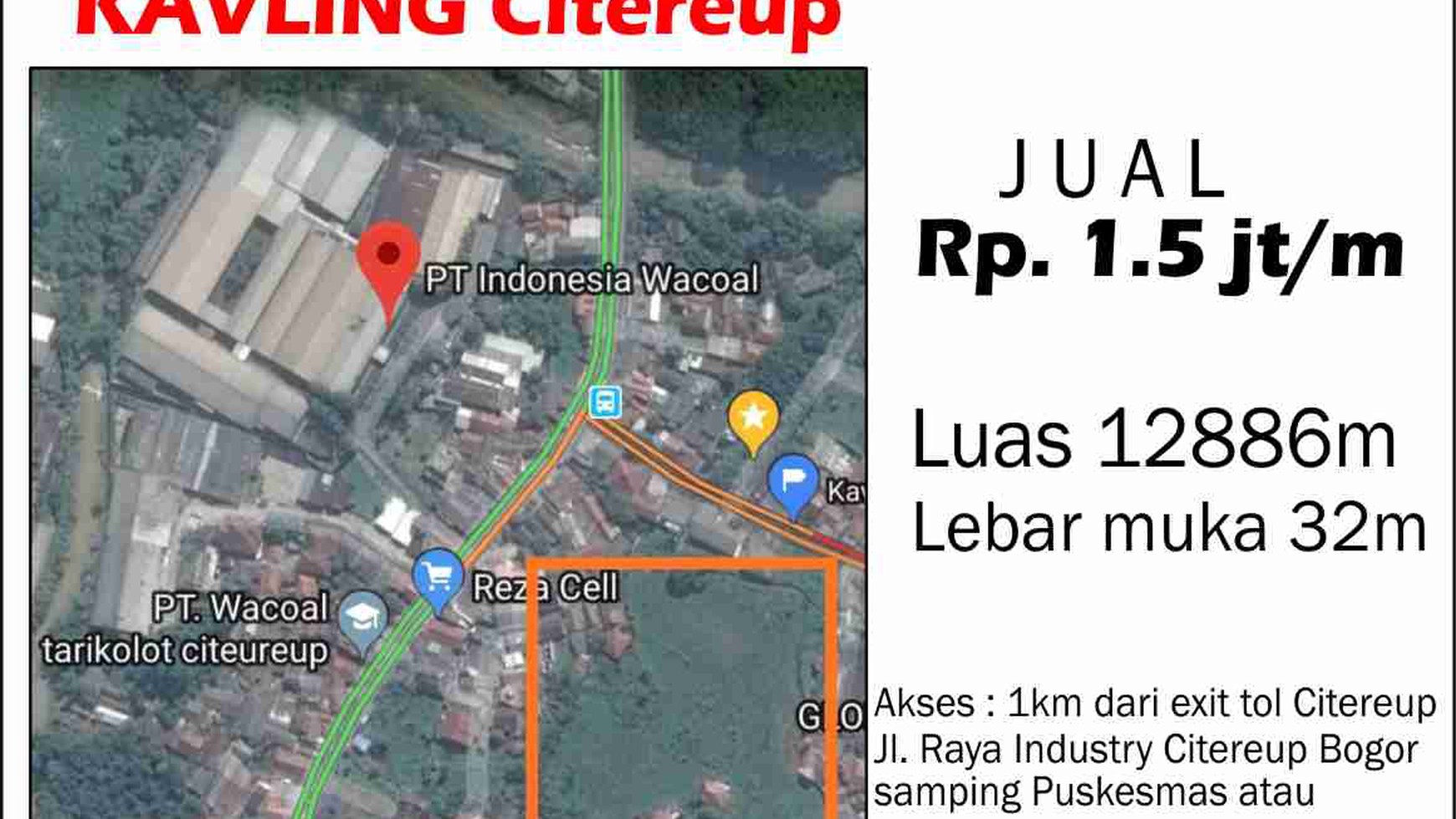 Kavling Siap Bangun di Citereup Bogor