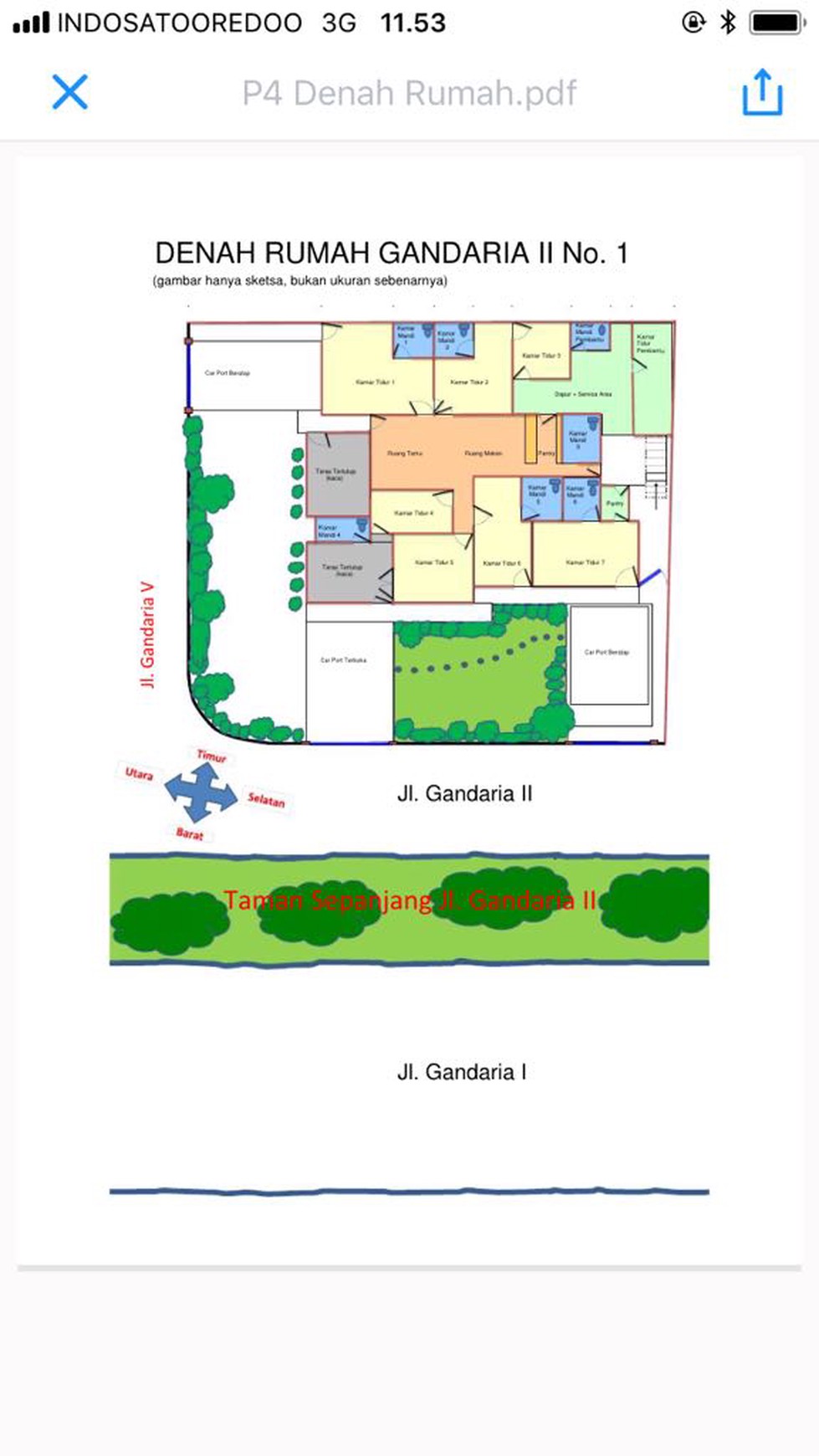 Dijual Rumah Jalan Gandaria II, Kebayoran Baru
