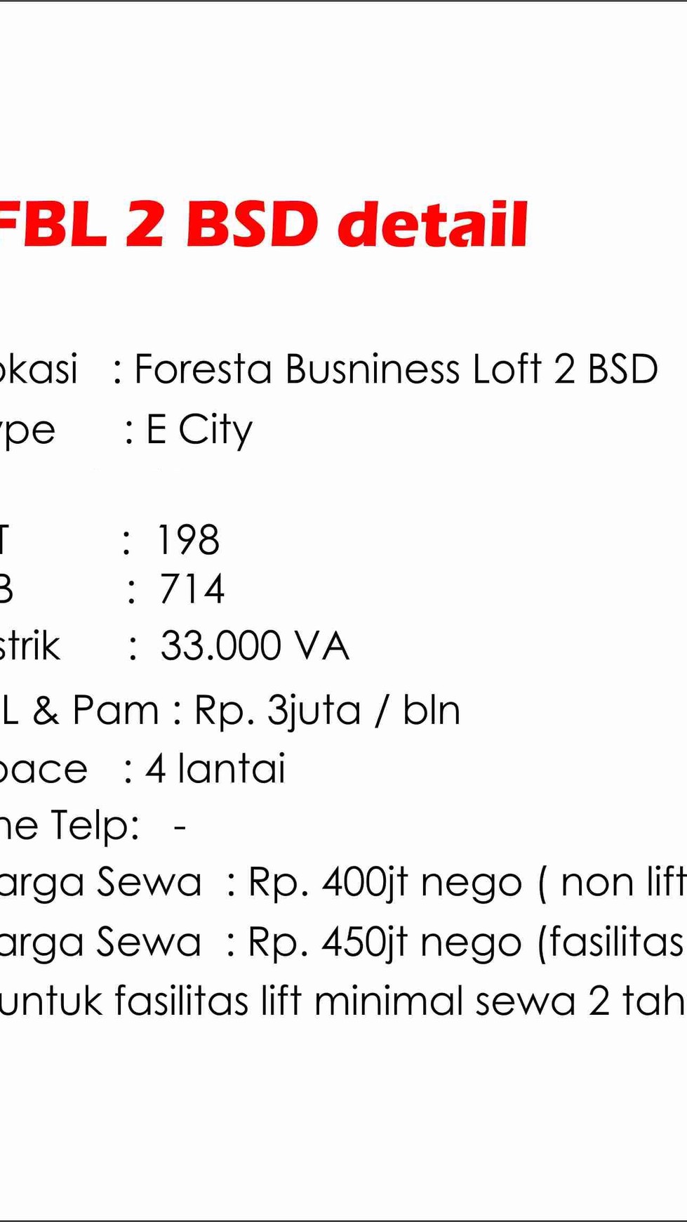 Ruko Foresta Business Loft  2,BSD City