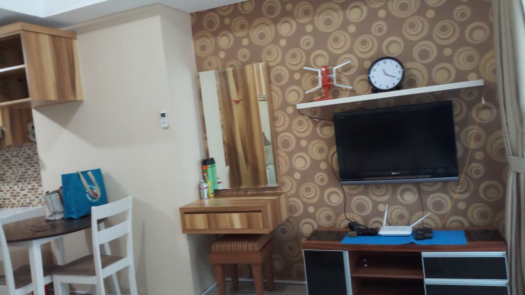 Di Sewakan Apartemen BINTARO PLAZA RESIDENCE, Type Studio, Harga SEWA 65 Juta/Tahun.