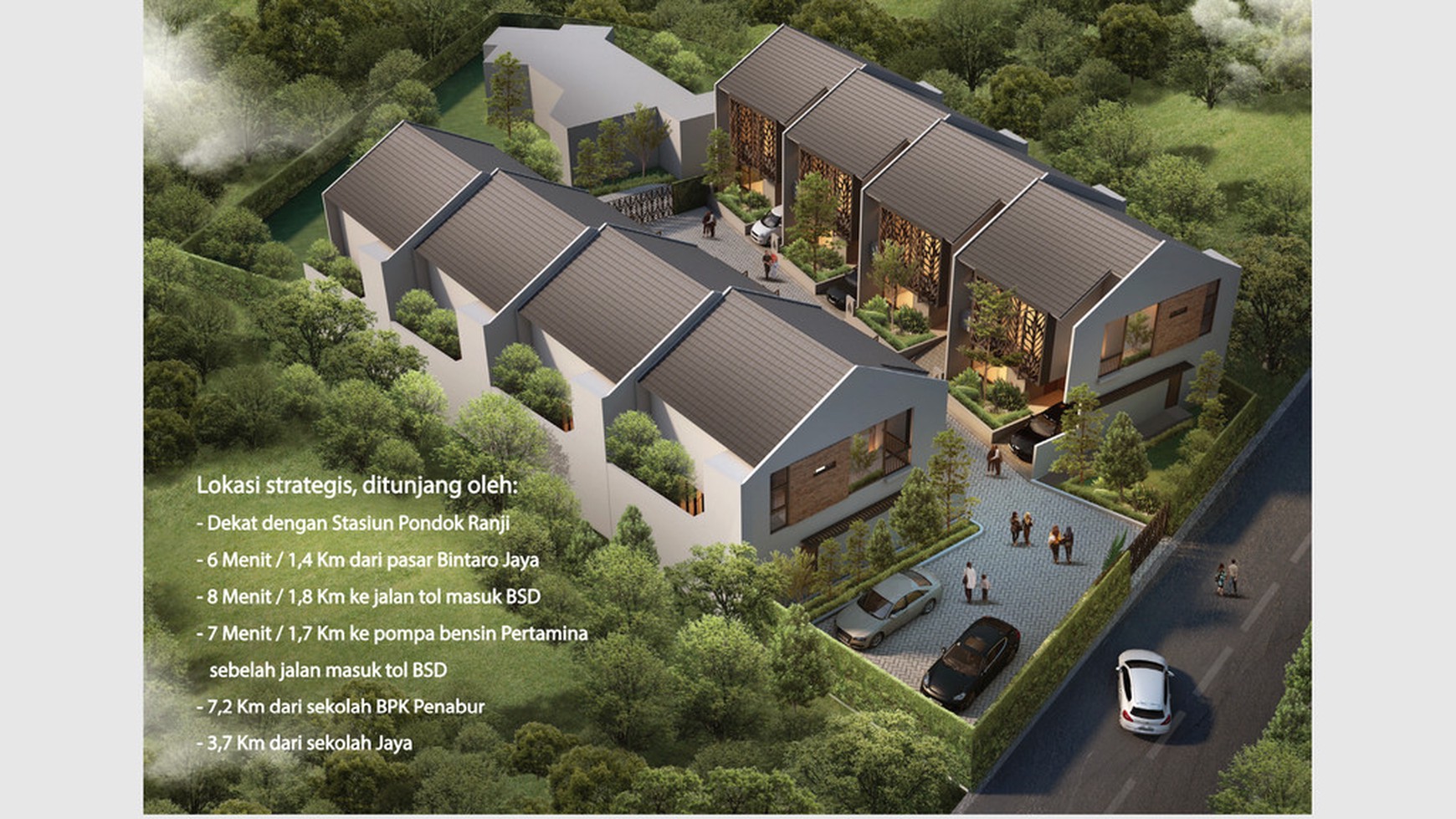 Rumah Cluster Elegan 2 Lantai, Di BINTARO rengas, ciputat, Luas 96 M, Harga 1,5 M#IK