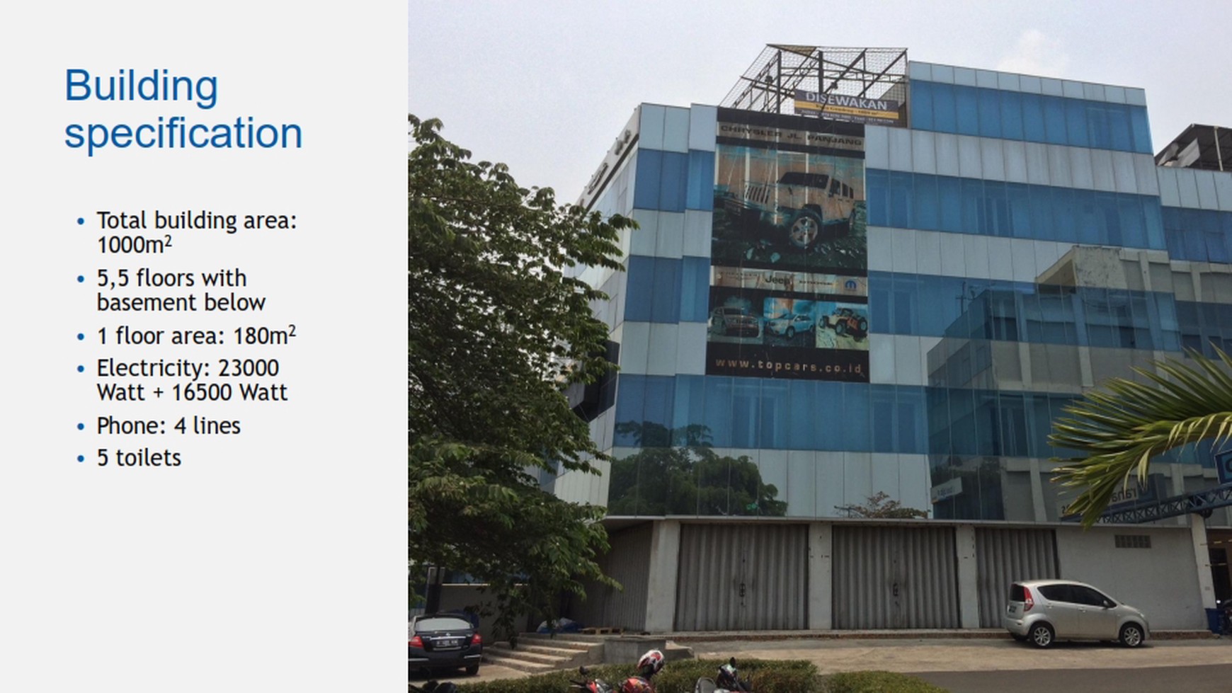 Gedung Ex Showroom Jalan Panjang Kedoya