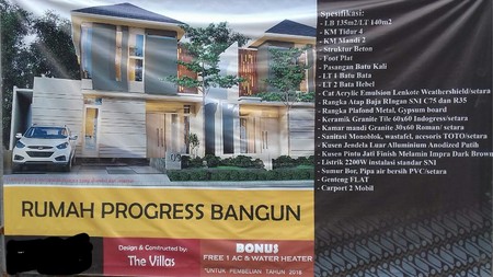 RUMAH SIAP BANGUN COCOK UNTUK KELUARGA MUDA, BESAR, PERUM AMANUSA 2