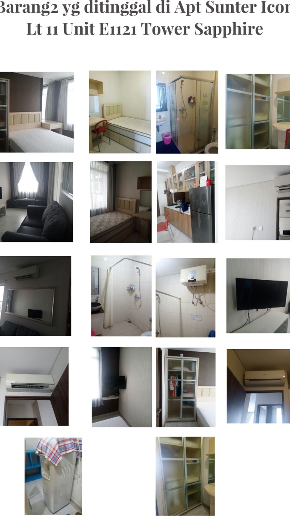 Apt disewakan