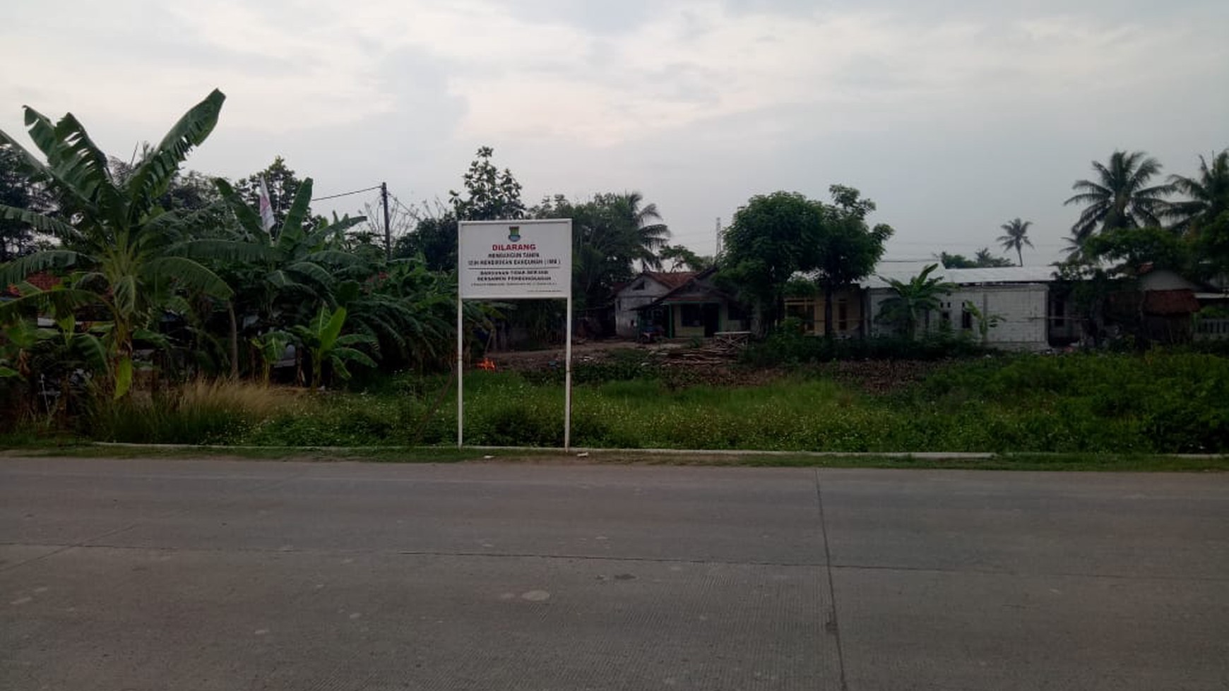 Dijual 2 Lahan di Pinggir Jalan Raya Kalibaru - Teluk Naga, Tangerang