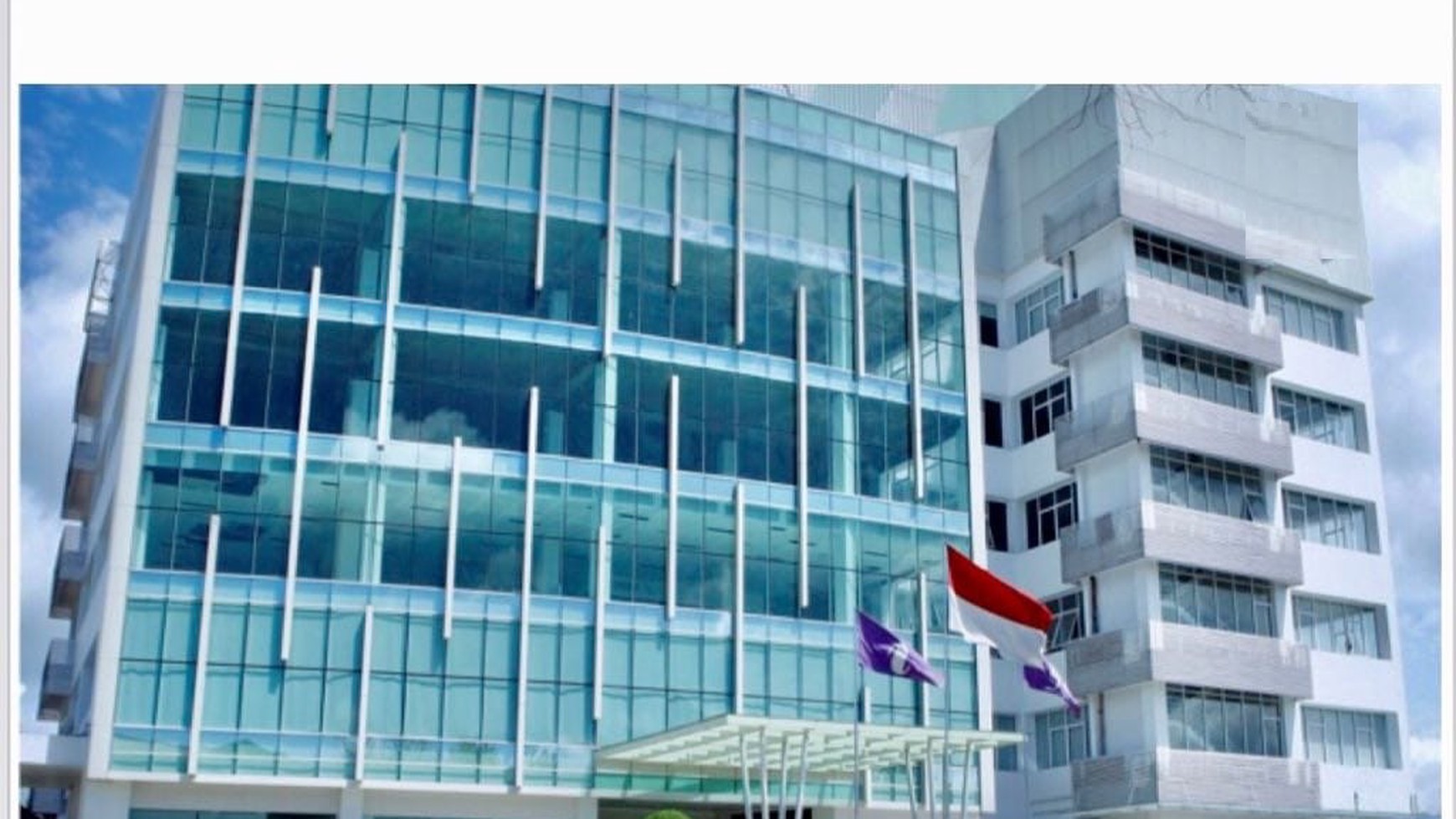 Gedung siap pakai di daerah komersial