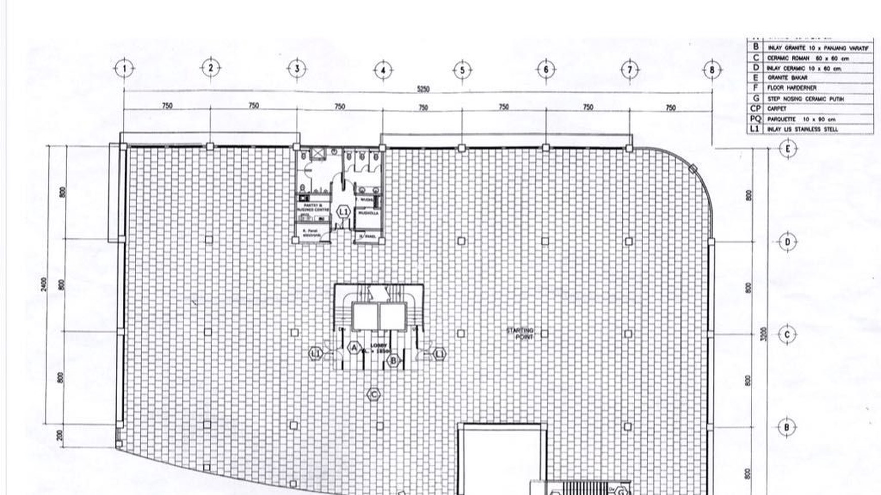 Gedung siap pakai di daerah komersial