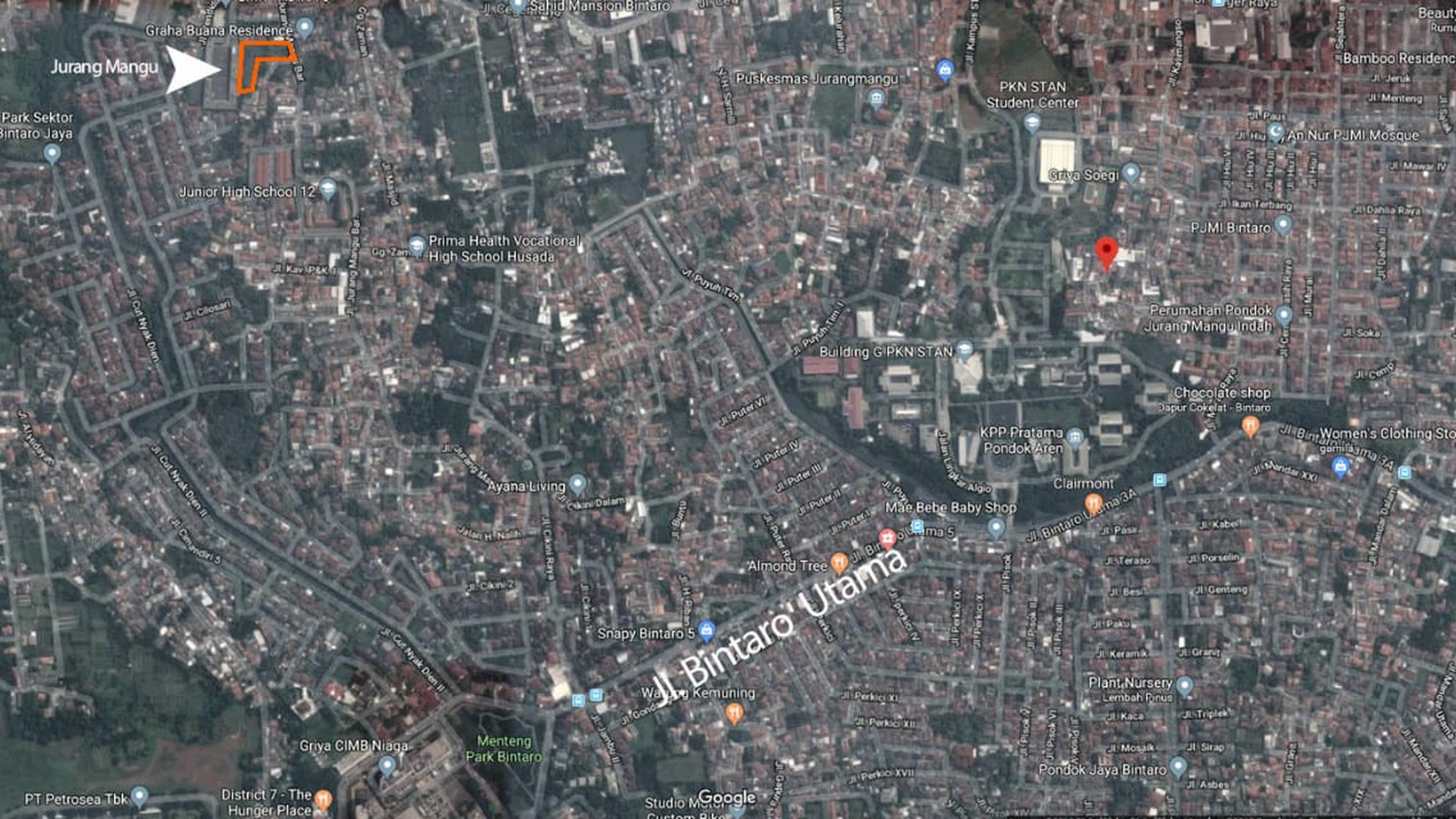 Kavling untuk cluster ada rumah contoh Bintaro Area