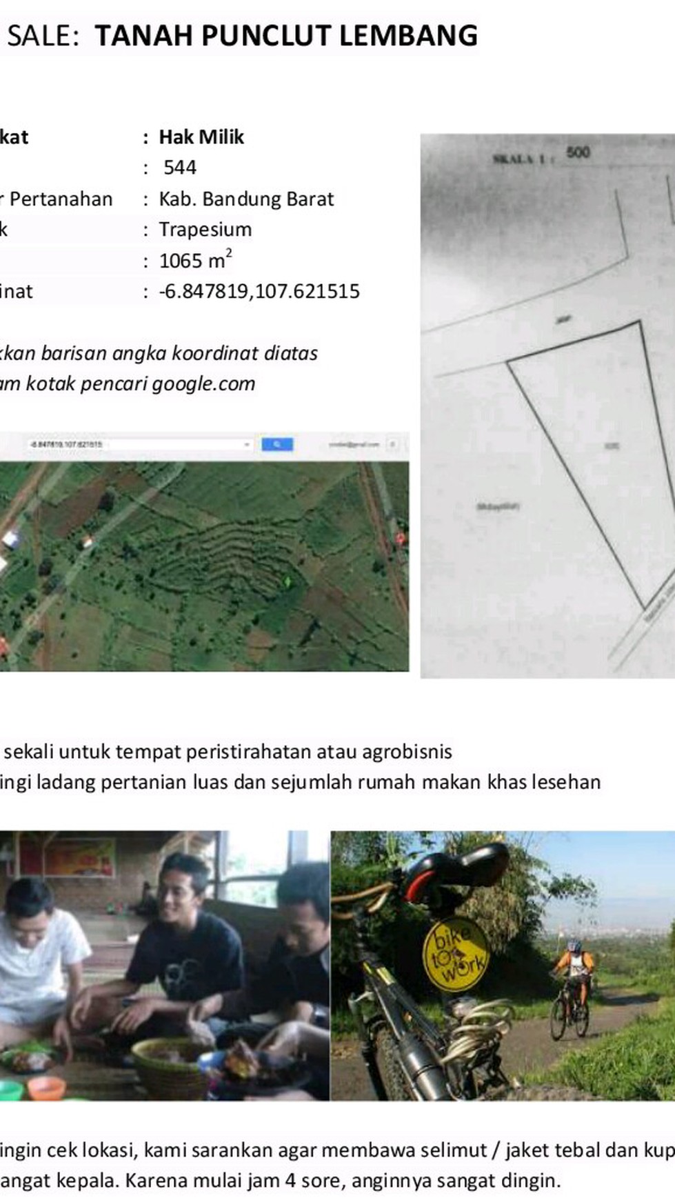 Kavling Cocok Untuk Invest, Bisa Digunakan Agrobisnis @Desa Pagerwangi, Punclut, Lembang