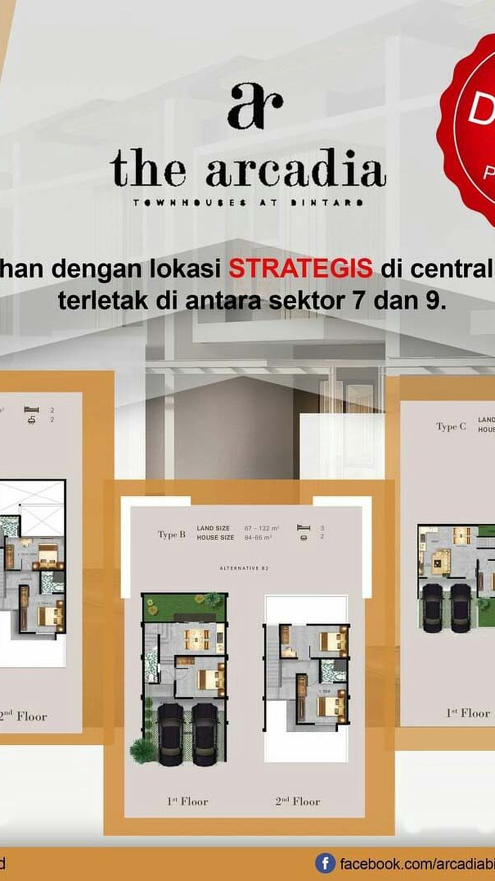 Rumah Primary, Lokasi Strategis diKisaran Bintaro Jaya @Cluster The Arcadia