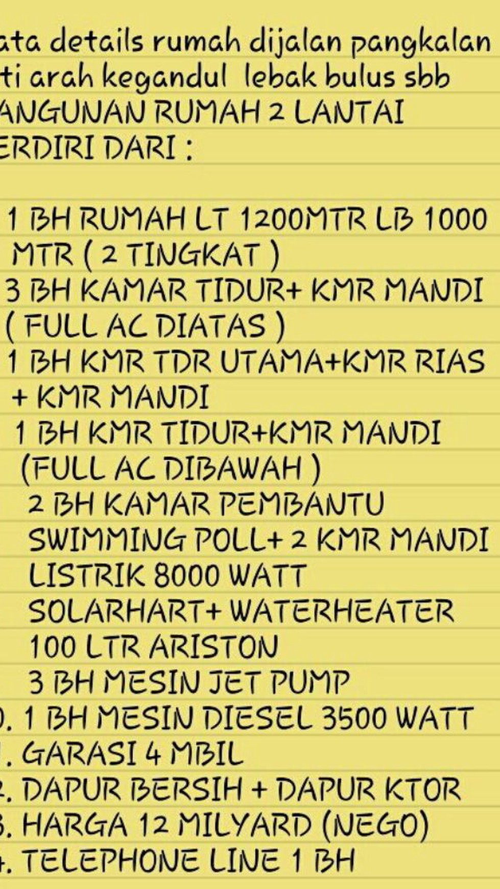 RUMAH LUAS ASRI SIAP HUNI  DEKAT TOLL DENGAN AKSES SANGAT STRATEGIS DI PANGKALAN JATI PONDOK LABU