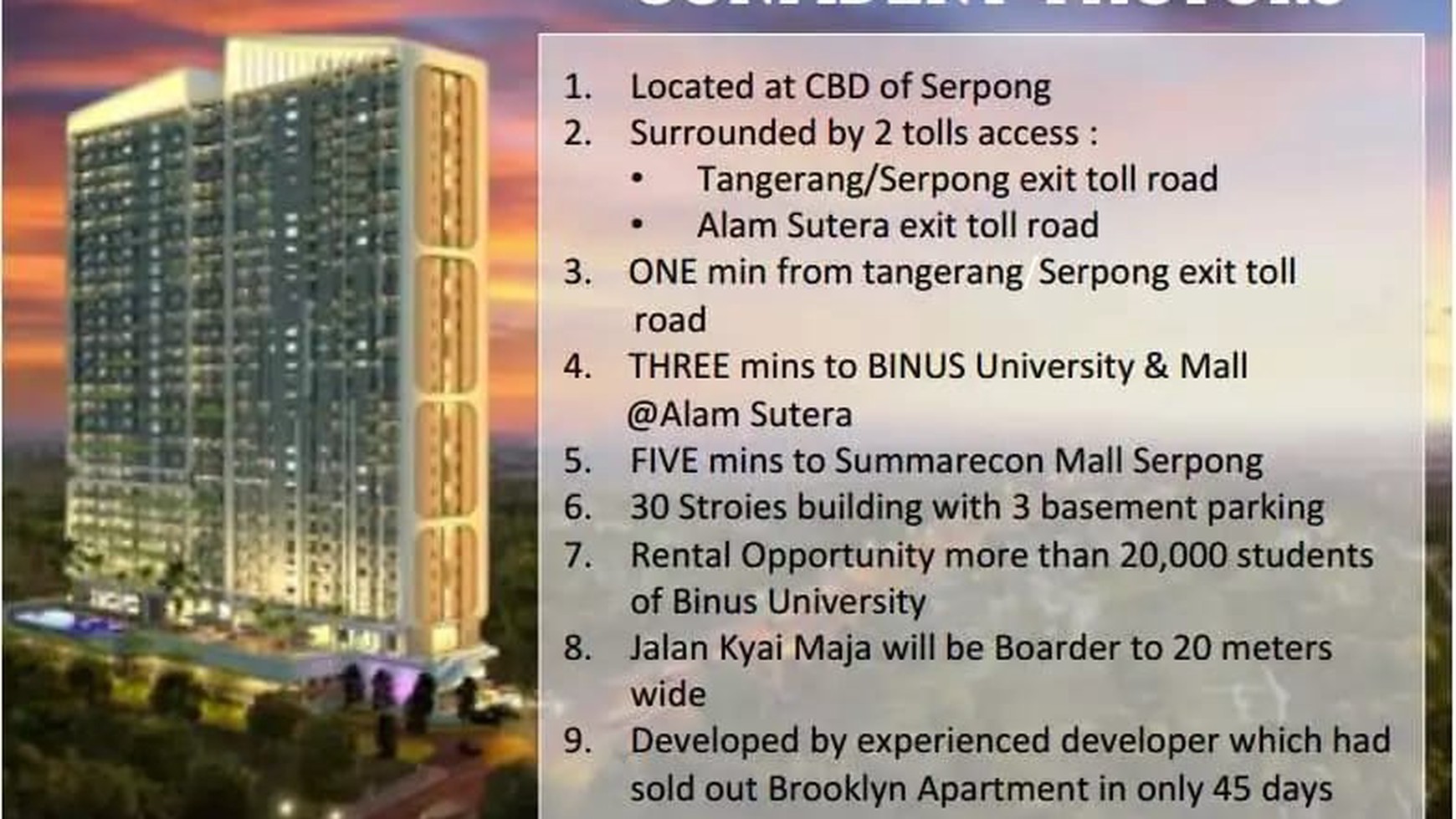 Jual Murah Apartemen Springwood Serpong