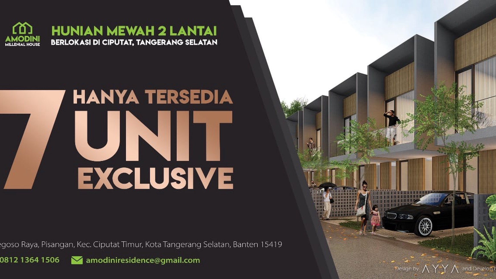 Amodini Residence cluster baru di Legoso ciputat timur,Hanya 7 unit exclusive