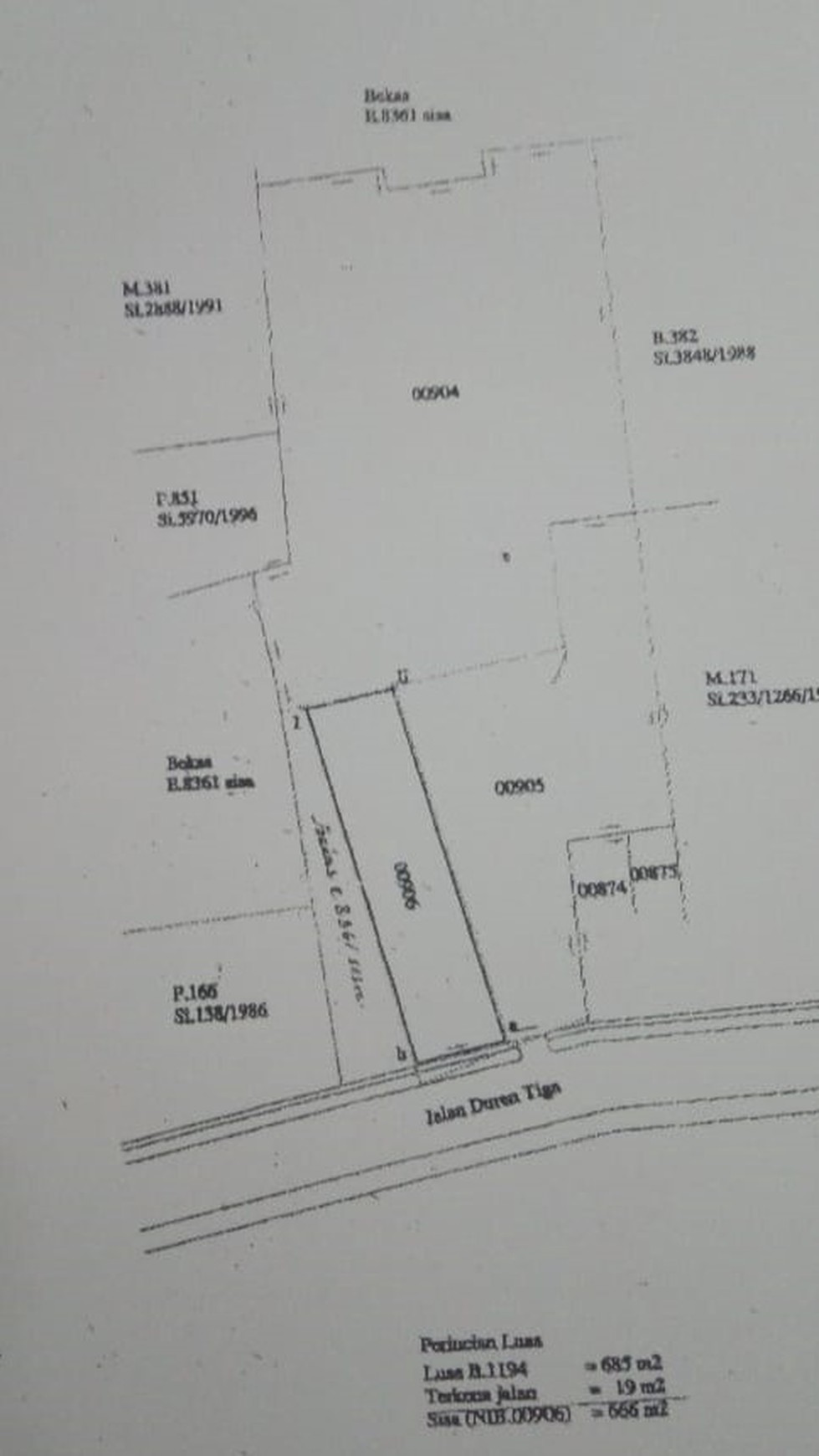 Tanah murah lokasi startegis di Duren Tiga