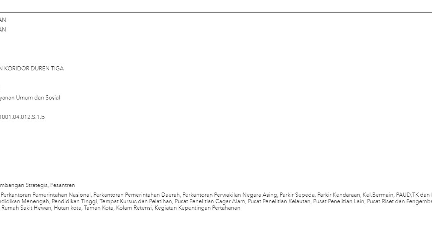 Tanah murah lokasi startegis di Duren Tiga