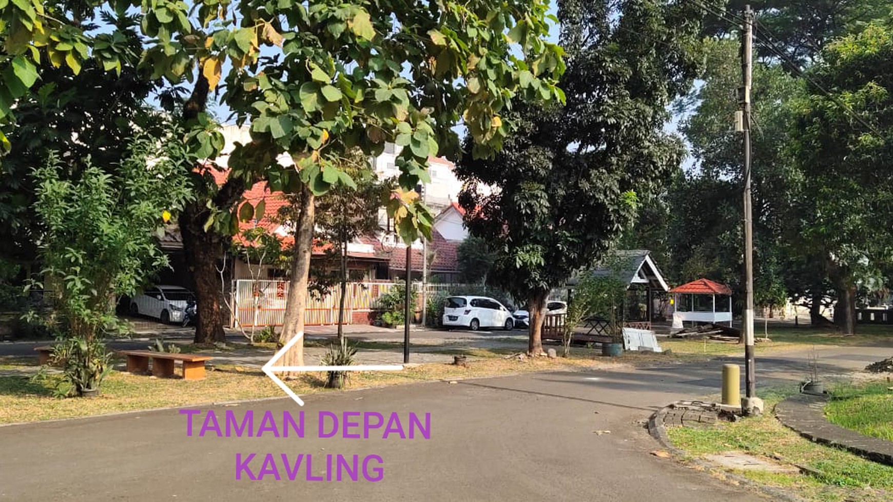 TRIPPLE COMBO Kavling Badan di Anggrek Loka depan Taman, Tenang