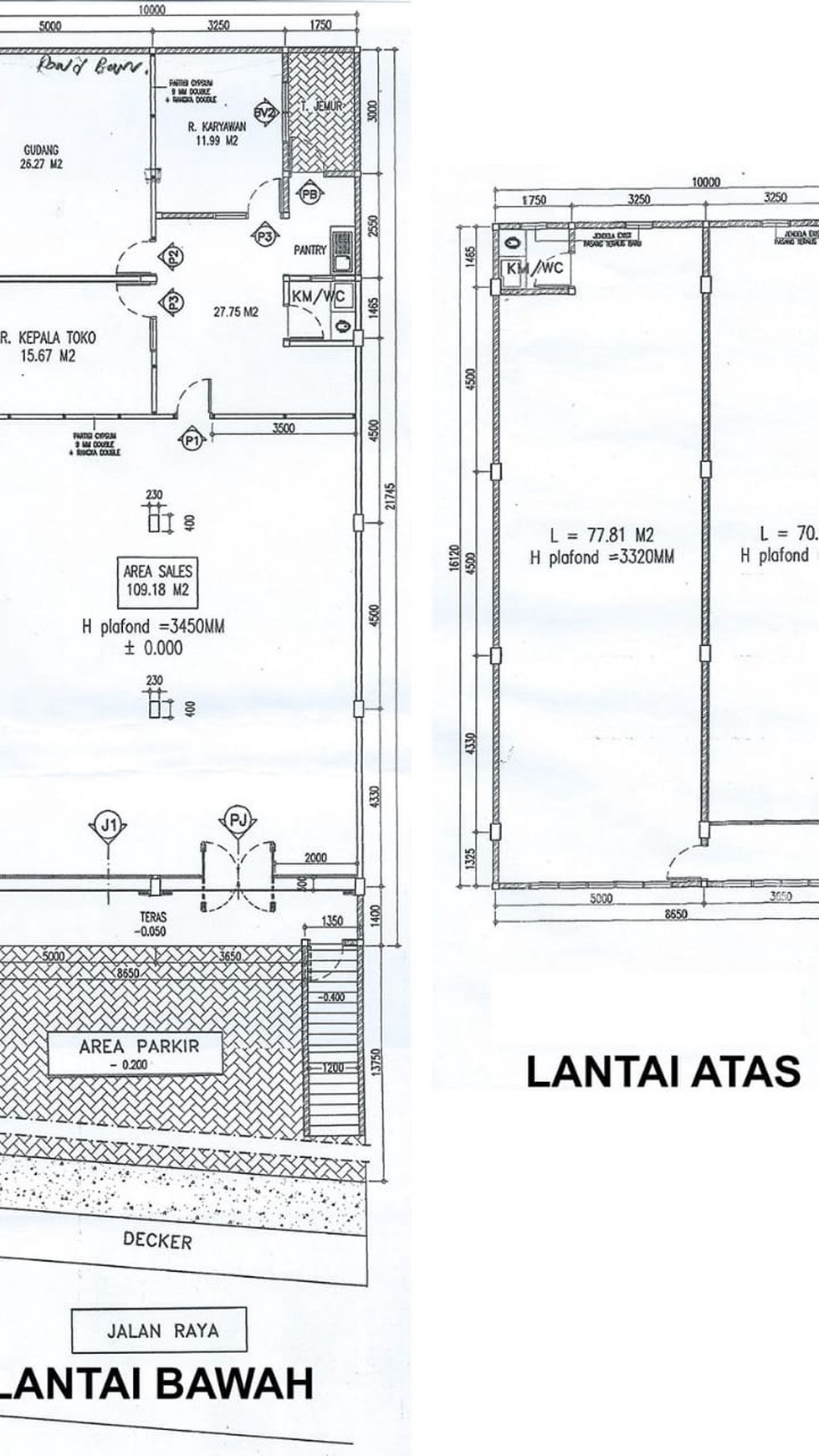2 RUKO GANDENG PAMULANG DIBAWAH PASARAN HANYA 4,5 M DEKAT PUSAT PEMERINTAHAN TANGERANG SELATAN