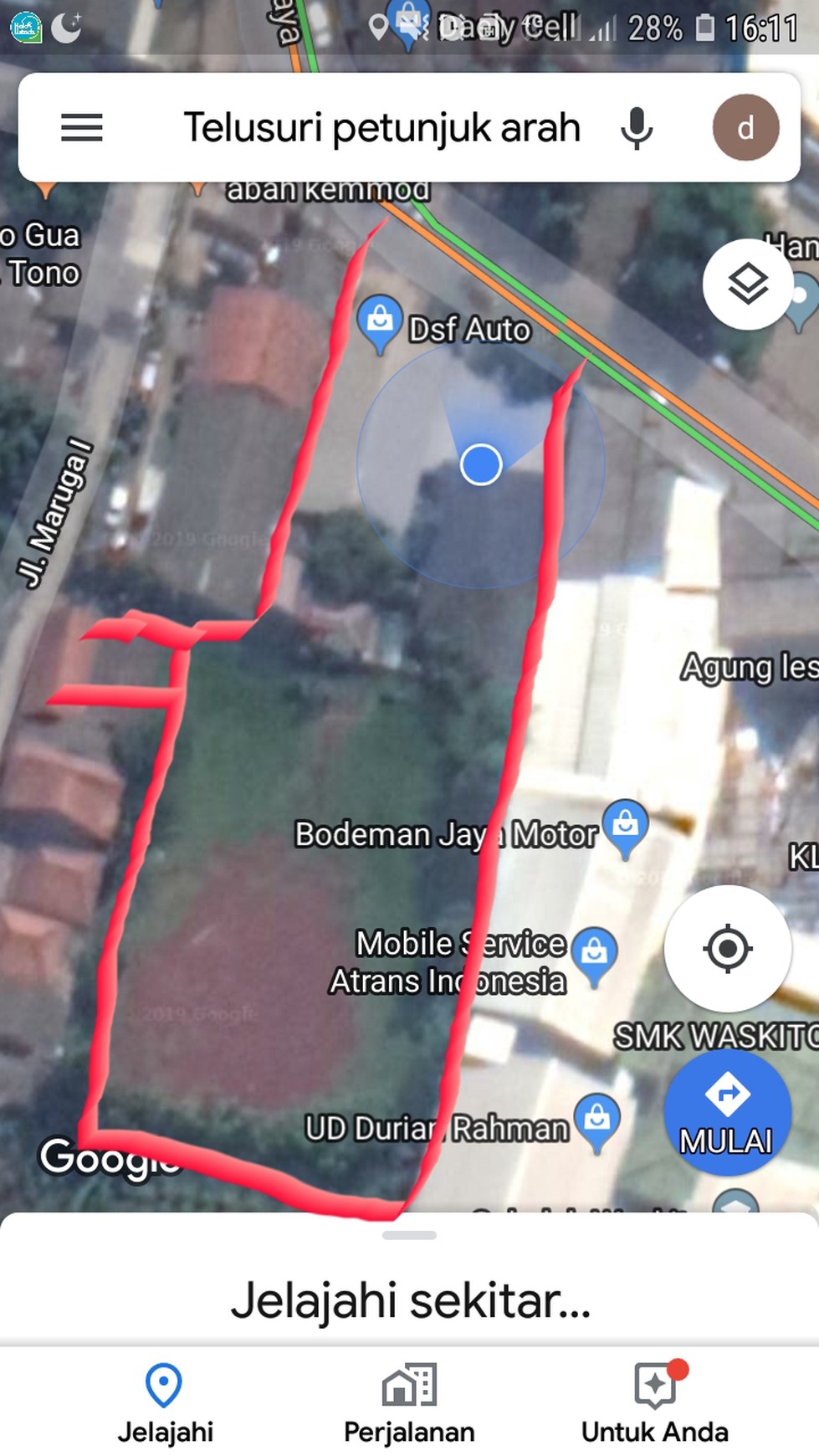 Dijual Kavling Di Jl Maruga, Serua Ciputat