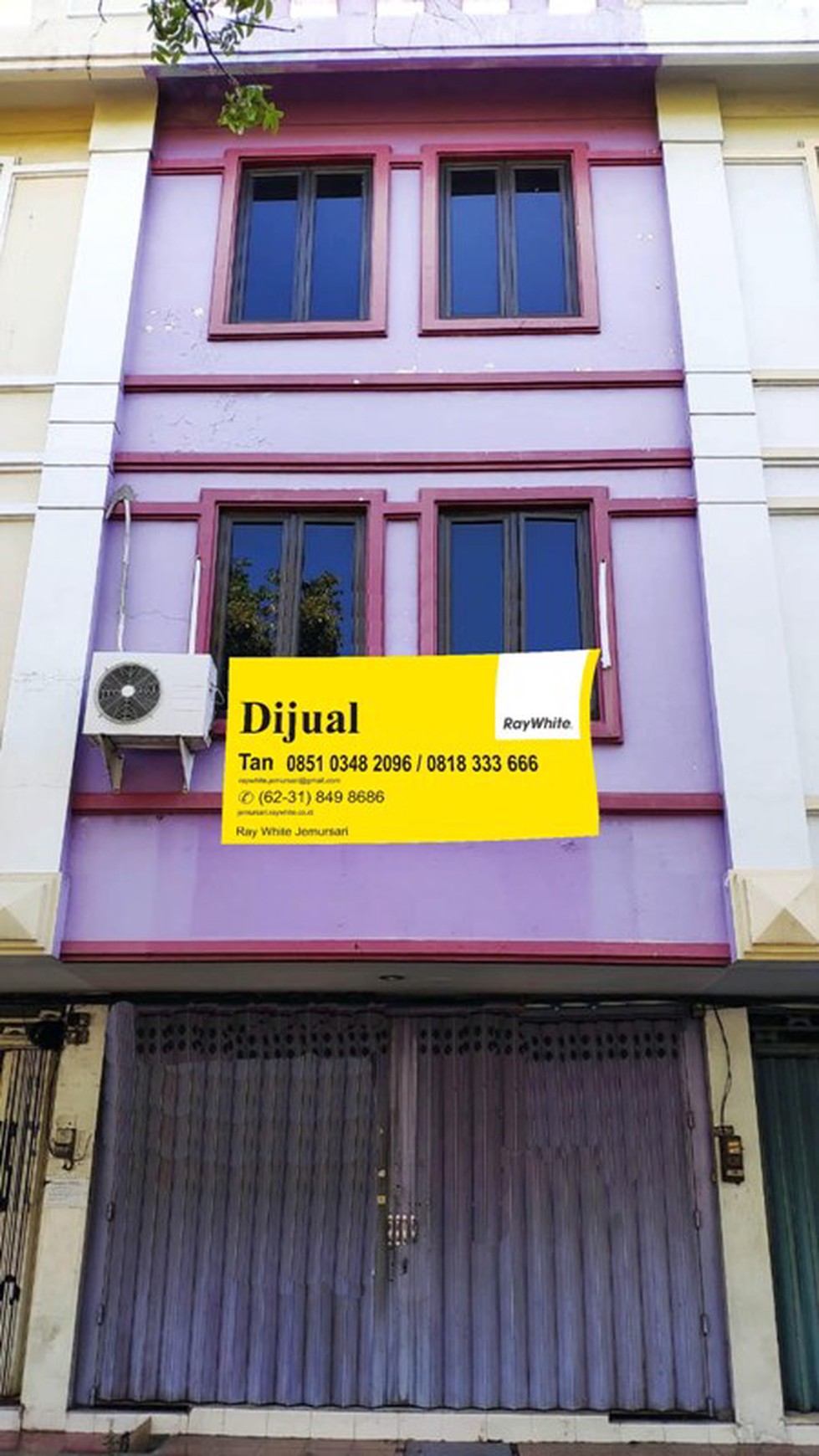 Jual Ruko 3 Lantai, Lokasi Raya Merr Mega Galaxy depan BCA G alaxy Hadap Jalan Raya (Nol Jalan) - TAN -