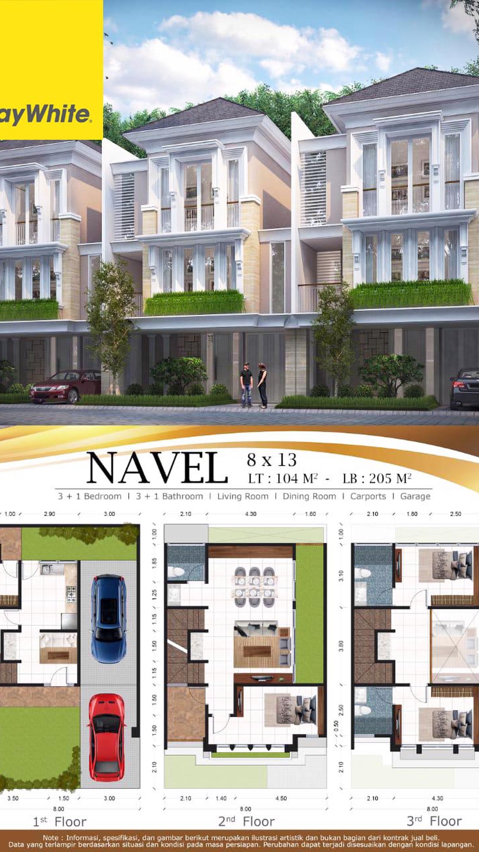 Rumah di Dharmahusada Indah type NAVEL, Baru Gress, Minimalis, Row Jalan depan Lebar + Paving, Siap Huni, Bisa untuk Rumah Tinggal/Kantor - TAN -