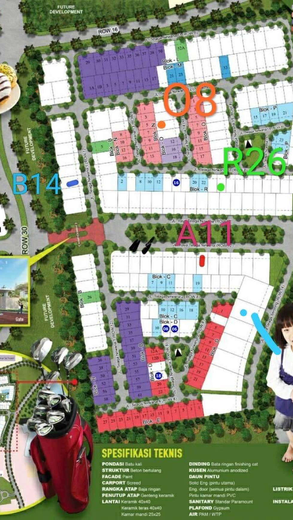 Dijual Kavling seluas 128m di Amalfi - Gading Serpong dengan harga jual menarik