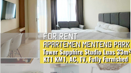 Apartement Menteng Park tipe Studio 33m harga 10 Jt/Bln nego