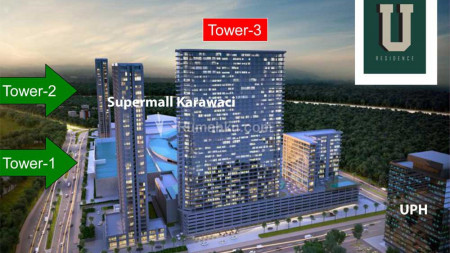 Disewa Apartemen U-Residence Lippo Karawaci, Tower 2, Type Studio, Strategis, siap huni