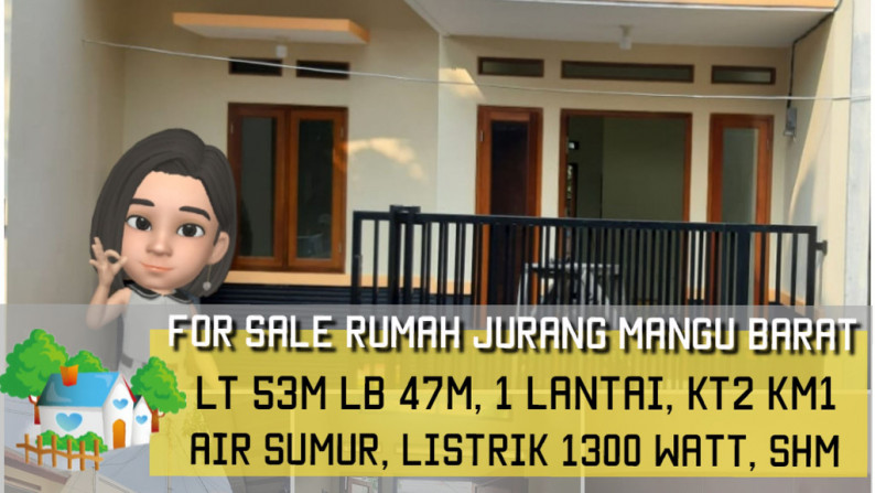 Rumah mungil minimalis di Bintaro Luas 53m harga 460 Jt nego sampai DEAL