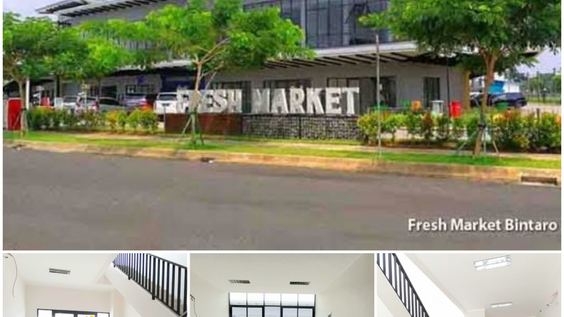 Ruko Brand New di Fresh Market Sektor IX Bintaro Jaya, Luas Tanah 50 m, 2 Lantai Harga 125 Jt/Thn Nego